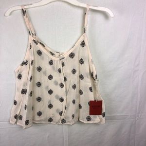 Mossimo cream print tank